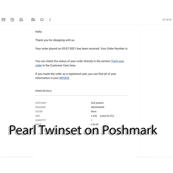 NWT Messagerie Women 42 Textured Suit Jacket - Picture 16 of 16